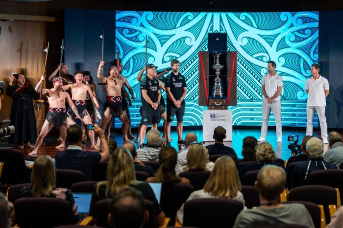 DEFENDER AND CHALLENGER HELMSMEN SPEAK BEFORE THE START OF THE LOUIS VUITTON 37TH AMERICA’S CUP MATCH – BOATS